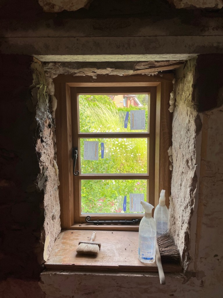 Small window with new lintel above